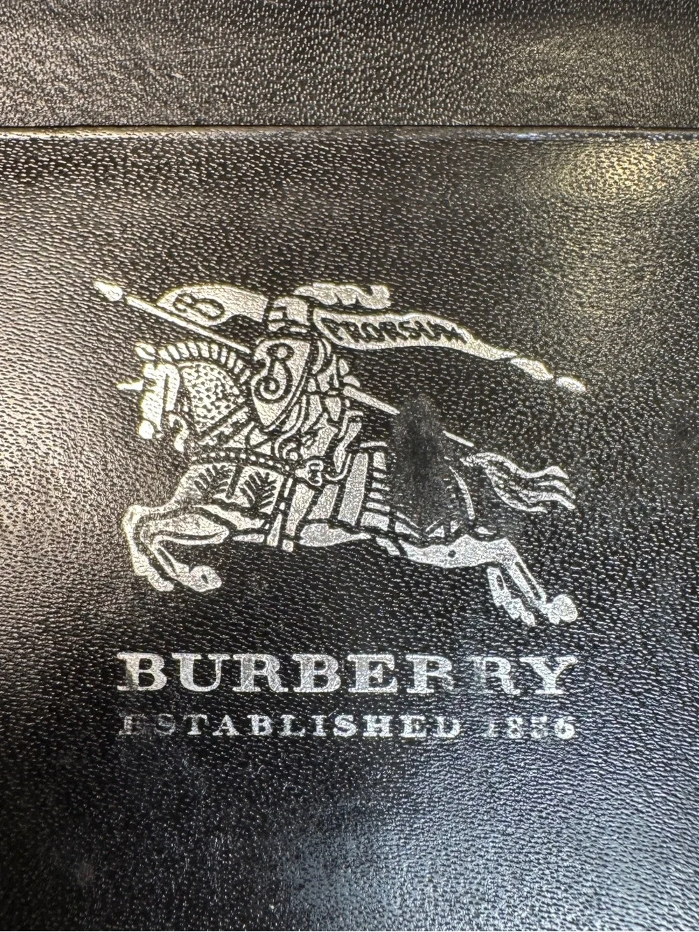 Vintage Burberry Nova Check Canvas Black Leather Stirrup Buckle Long Wallet